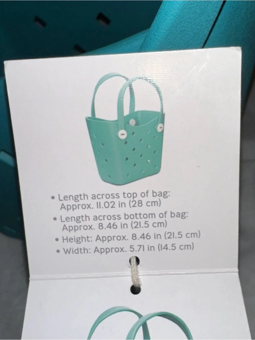 2 Aldi Crane Mini Haul-It-All beach tote bag teal orange rubber nwt new